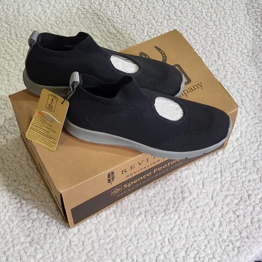 NEW in Box Spenko Sneaker Ortho  Peek-A-Boo  Black  size 7.5